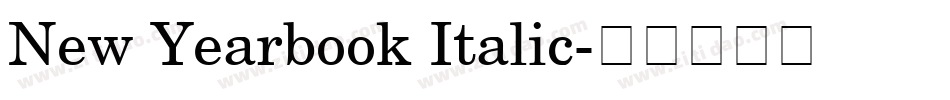 New Yearbook Italic字体转换